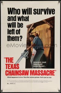 7b844 TEXAS CHAINSAW MASSACRE 1sh R1980 Tobe Hooper cult classic slasher horror!