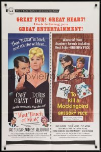 7b850 THAT TOUCH OF MINK/TO KILL A MOCKINGBIRD 1sh 1967 Cary Grant/Gregory Peck double bill!