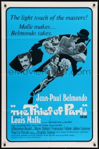 7b857 THIEF OF PARIS 1sh 1967 Louis Malle, Jean-Paul Belmondo, Genevieve Bujold!