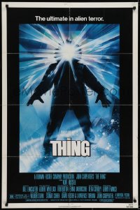 7b858 THING 1sh 1982 John Carpenter classic sci-fi horror, Struzan, new credit NSS style!