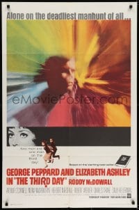 7b860 THIRD DAY 1sh 1965 George Peppard, Elizabeth Ashley, the deadliest manhunt of all!