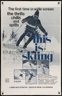 7b865 THIS IS SKIING 1sh 1969 Warren iller documentary, cool images of skiers!