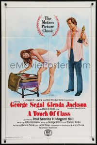 7b890 TOUCH OF CLASS 1sh R1979 Gil Cohen art of George Segal playfully spanking Glenda Jackson!