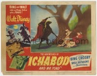 7c273 ADVENTURES OF ICHABOD & MISTER TOAD LC #4 1949 best c/u of headless horseman scaring Ichabod!