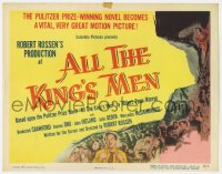7c009 ALL THE KING'S MEN TC 1949 Louisiana Governor Huey Long biography with Broderick Crawford!