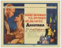 7c010 ANASTASIA TC 1956 great romantic close up art of Ingrid Bergman & Yul Brynner!