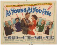 7c016 AS YOUNG AS YOU FEEL TC 1951 sexy Marilyn Monroe, Woolley, Ritter, Jean Peters, David Wayne
