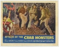 7c303 ATTACK OF THE CRAB MONSTERS LC 1957 Russell Johnson, Richard Garland & another trapped!