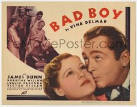 7c019 BAD BOY TC 1935 great romantic close up of James Dunn kissing Dorothy Wilson on the cheek!