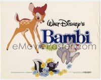7c021 BAMBI TC R1982 Walt Disney cartoon deer classic, great art with Thumper & Flower!