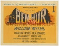 7c029 BEN-HUR TC 1960 Charlton Heston, William Wyler classic epic, winner of 11 Academy Awards!