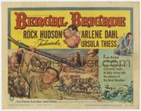 7c028 BENGAL BRIGADE TC 1954 art of Rock Hudson & Arlene Dahl romancing and fighting in India!