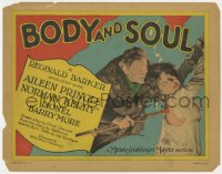 7c036 BODY & SOUL TC 1927 crazy doctor Lionel Barrymore brands wife Aileen Pringle w/iron, rare!