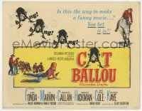 7c041 CAT BALLOU TC 1965 sexy cowgirl Jane Fonda, this is the way to make a funny movie!