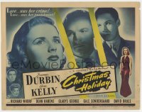 7c047 CHRISTMAS HOLIDAY TC 1944 Deanna Durbin, Gene Kelly, from W. Somerset Maugham story!