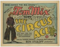7c048 CIRCUS ACE TC 1927 great image of cowboy Tom Mix + circus acts, The Big Show, ultra rare!