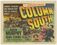 7c053 COLUMN SOUTH TC 1953 U.S. cavalryman Audie Murphy against treason & Navajo fury, cool art!