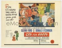 7c056 CRY FOR HAPPY TC 1960 Glenn Ford & Donald O'Connor take over a geisha house & the girls too!