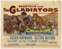7c060 DEMETRIUS & THE GLADIATORS TC 1954 Victor Mature & Susan Hayward in sequel to The Robe!