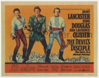 7c064 DEVIL'S DISCIPLE TC 1959 Burt Lancaster, Kirk Douglas & Laurence Olivier all with two guns!