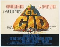 7c073 EL CID TC 1961 Anthony Mann's greatest romance & adventure in a thousand years, cool art!