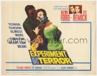 7c076 EXPERIMENT IN TERROR TC 1962 Glenn Ford, Lee Remick, more tension than the heart can bear!