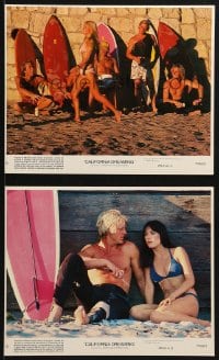 7d272 CALIFORNIA DREAMING 2 8x10 mini LCs 1979 AIP, sexy Tanya Roberts & teens on the beach!