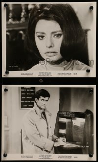 7d943 FIVE MILES TO MIDNIGHT 2 8x10 stills 1963 Le Couteau dans la Plaie, Sophia Loren & Anthony Perkins!
