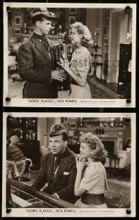 7d945 GOING PLACES 2 8x10 stills 1938 great images of Anita Louise, wacky jockey Dick Powell!