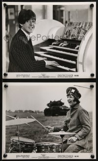 7d951 HELP 2 8x10 stills 1965 Ringo Starr playing the drums, Paul McCartney playing the piano!