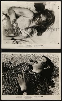 7d971 SHE-DEVILS ON WHEELS 2 8x10 stills 1968 Herschell Gordon Lewis, wild bloody images!