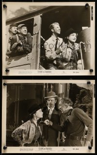 7d982 TICKET TO TOMAHAWK 2 8x10 stills 1950 Dan Dailey & Anne Baxter in a heap big funny picture!