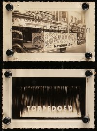 7d987 TORPEDOED 2 3.25x5.25 photos 1939 H.B. Warner, Richard Cromwell, theater displays!