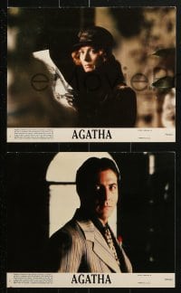 7d188 AGATHA 6 8x10 mini LCs 1979 Dustin Hoffman, Vanessa Redgrave as Agatha Christie!
