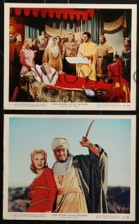 7d101 KING RICHARD & THE CRUSADERS 8 color 8x10 stills 1954 Rex Harrison, Virginia Mayo, George Sanders!