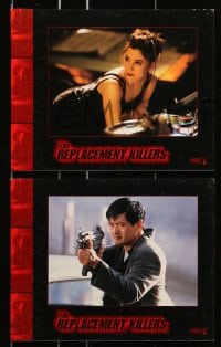7d132 REPLACEMENT KILLERS 8 int'l 8x10 mini LCs 1998 cool images of Chow Yun-Fat & sexy Mira Sorvino!