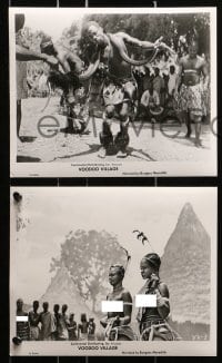 7d551 SORCERERS' VILLAGE 8 8x10 stills R1960s great images of natives in the Voodoo Village!