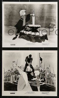7d381 SWORD IN THE STONE 14 8x10 stills R1973 Walt Disney's cartoon story of young King Arthur!