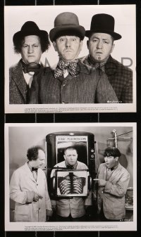 7d662 THREE STOOGES 6 8x10 stills R1982 Moe, Larry & Curly from different comedy movies!