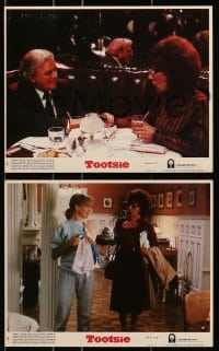 7d264 TOOTSIE 3 8x10 mini LCs 1982 Dustin Hoffman in drag, Sydney Pollack, Charles Durning, Lange!