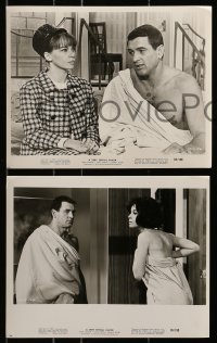 7d909 VERY SPECIAL FAVOR 3 8x10 stills 1965 cool images of Rock Hudson w/ sexy Leslie Caron!