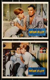 7d120 MOON PILOT 8 color English FOH LCs 1962 Disney, Tom Tryon, Dany Saval, wacky science fiction!