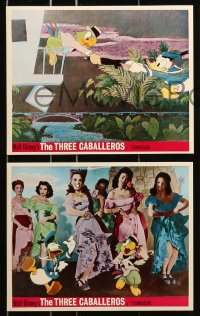 7d147 THREE CABALLEROS 8 color English FOH LCs R1970s Donald Duck, Panchito & Joe Carioca!