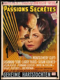 7f192 FREUD Belgian 1963 John Huston, different art of Montgomery Clift, Susannah York!