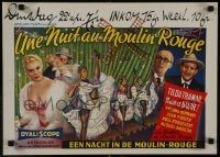 7f229 UNE NUIT AU MOULIN-ROUGE Belgian 1957 Jean-Claude Roy French musical, Tilda Thamar!