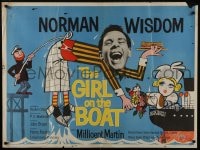 7f156 GIRL ON THE BOAT British quad 1962 Norman Wisdom, Millicent Martin, English comedy!