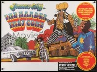 7f158 HARDER THEY COME British quad R1977 Jimmy Cliff, Jamaican reggae music, really cool art!