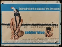 7f170 SOLDIER BLUE British quad 1970 Candice Bergen portrait, Peter Strauss, Donald Pleasence!