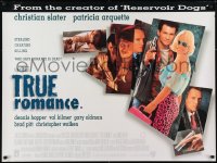 7f175 TRUE ROMANCE British quad 1993 Christian Slater, Patricia Arquette, by Quentin Tarantino!