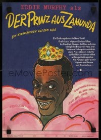 7f598 COMING TO AMERICA East German 12x16 1990 artwork of African Prince Eddie Murphy by Wongel!